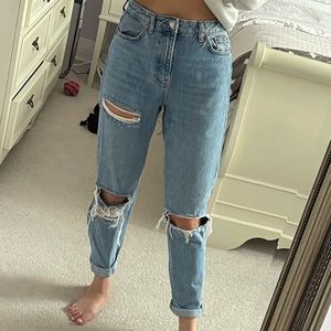 Topshop Mom Ripped Jeans